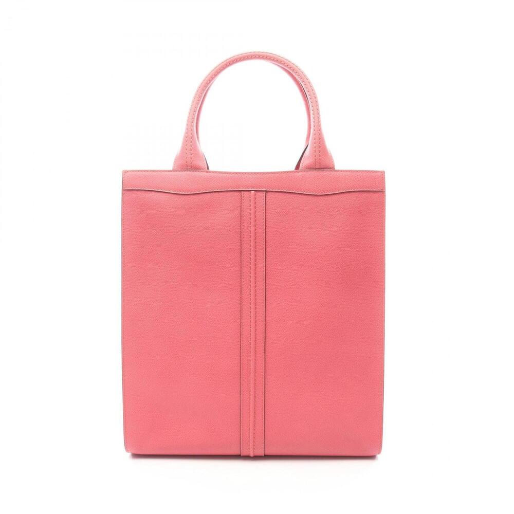 Valextra Punch Tote Bag Handbag Leather Women's Pink